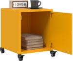 vidaXL Noptiere, 2 buc. , galben mustar, 36x39x43, 5 cm, otel GartenMobel Dekor (846621)