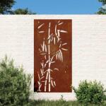 vidaXL Decoratie perete de gradina 105x55 cm design bambus otel Corten GartenMobel Dekor (824506)