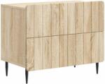 vidaXL Noptiera dormitor stejar Sonoma cu 2 sertare, 62 x 34, 5 x 49, 5 cm (894317)