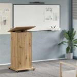 vidaXL Podium cu raft stejar artizanal 55 x 55 x 107 cm Lemn compozit GartenMobel Dekor (862298)