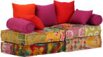 vidaXL Canapea puf modulara cu 2 locuri, petice, material textil GartenMobel Dekor (244985)