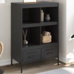 vidaXL Dulap înalt, negru, 68x39x101, 5 cm, otel laminat la rece GartenMobel Dekor (843102) Comoda