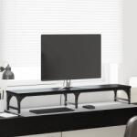 vidaXL Suport pentru monitor Stejar Negru 105 x 23 x 15, 5 cm GartenMobel Dekor (882189)