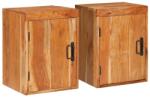 vidaXL Noptiera 2 pcs Maro 35 x 33 x 48 cm Lemn Solid de Acacia GartenMobel Dekor (4016729)