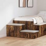 vidaXL Dulap de depozitare 2 pcs Stejar fumuriu 118 x 41 x 40 cm GartenMobel Dekor (866663)