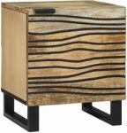vidaXL Noptiera din lemn natural cu 1 usa, 40 x 33 x 46 cm, stil rustic (4017932)