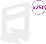 vidaXL Cleme de nivelare a placilor 250 buc 2 mm GartenMobel Dekor (155276)