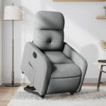 vidaXL Fotoliu electric rabatabil cu ridicare, gri deschis, textil GartenMobel Dekor (3206813)