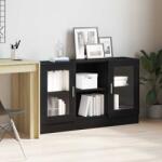 vidaXL Bufet Stejar Negru 120 x 30, 5 x 70 cm Lemn compozit GartenMobel Dekor (862522) Comoda