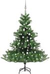 vidaXL Pom Craciun artificial brad Nordmann LED&globuri verde, 150 cm GartenMobel Dekor (3077731)