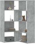 vidaXL Biblioteca 4 niveluri gri beton 85x85x140 cm lemn prelucrat GartenMobel Dekor (3307813) Biblioteca