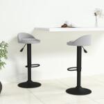 vidaXL Scaune de bar, 2 buc. , gri deschis, catifea GartenMobel Dekor (333601)