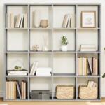 vidaXL Biblioteca, gri beton, 137, 5x29x137, 5 cm, lemn prelucrat GartenMobel Dekor (3310292) Biblioteca