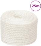 vidaXL Franghie de lucru, Alb, 12 mm, 25 m, polipropilena GartenMobel Dekor (153055)