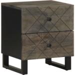 vidaXL Noptiera, negru, 40x33x46 cm, lemn masiv de mango GartenMobel Dekor (4017682)