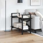 vidaXL Raft pentru carti Stejar Negru 100 x 33, 5 x 64 cm Lemn compozit GartenMobel Dekor (883952) Biblioteca