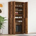 vidaXL Dulap pentru pantofi Lemn vechi 80 x 39 x 178 cm Lemn compozit GartenMobel Dekor (3333873) Pantofar