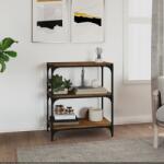 vidaXL Raft carti stejar fumuriu 60x33x70, 5 cm, lemn prelucrat si otel GartenMobel Dekor (819324) Biblioteca