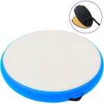 vidaXL Saltea de gimnastica gonflabila cu pompa bleu 100x100x15 cm PVC GartenMobel Dekor (92707)