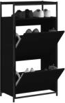 vidaXL Pantofar, negru, 60x34x112 cm, lemn compozit GartenMobel Dekor (840029) Pantofar