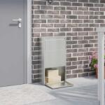 vidaXL Cutie pentru colet Argintiu 44 x 22 x 82 cm Otel Galvanizat GartenMobel Dekor (874924)