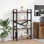 vidaXL Raft pentru carti Lemn Vechi 100 x 33, 5 x 140 cm Lemn compozit GartenMobel Dekor (883944) Biblioteca