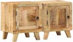 vidaXL Noptiera 2 buc 40x32x46 cm Lemn masiv Mango brut GartenMobel Dekor (4104508)