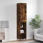 vidaXL Dulap înalt, stejar fumuriu, 34, 5x34x180 cm, lemn prelucrat GartenMobel Dekor (3200342) Comoda