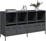 vidaXL Dulap, antracit, 135x39x73, 5 cm, otel laminat la rece GartenMobel Dekor (3307163) Comoda
