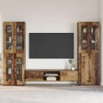 vidaXL Set comoda TV cu sertar FLORIN 3 pcs Lemn vechi Lemn compozit GartenMobel Dekor (3398012)