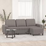 vidaXL Canapea cu 3 locuri si taburet, taupe, 180 cm, material textil GartenMobel Dekor (3201158) Canapea