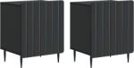 vidaXL Set 2 noptiere negre din lemn prelucrat, 43 x 34, 5 x 52 cm (894338)
