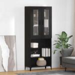 vidaXL Bufet Pe perete Stejar Negru 69, 5 x 34 x 180 cm Lemn compozit GartenMobel Dekor (3416218) Comoda