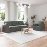 vidaXL Set de canapea 2 pcs Gri închis 228 x 78 x 80 cm Catifea GartenMobel Dekor (3407626) Canapea
