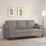 vidaXL Canapea cu 3 locuri cu pernute, gri taupe, 180 cm, textil GartenMobel Dekor (3200860) Canapea
