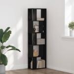 vidaXL Raft pentru carti Stejar negru 45 x 23.5 x 162.5 cm GartenMobel Dekor (868058) Biblioteca