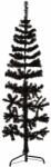 vidaXL Brad Craciun artificial subtire jumatate cu suport negru 150 cm GartenMobel Dekor (344575)