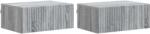 vidaXL Set 2 noptiere suspendate gri Sonoma, 49 x 34, 5 x 20 cm, montaj perete (898458)