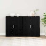 vidaXL Bufet 2 pcs Stejar Negru 60 x 31 x 70 cm Lemn compozit GartenMobel Dekor (3365552) Comoda