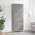 vidaXL Dulap înalt, gri sonoma, 69, 5x34x180 cm, lemn compozit GartenMobel Dekor (3195897) Comoda
