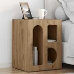 vidaXL Noptiera Stejar Artizanal 40 x 35 x 50 cm Lemn compozit GartenMobel Dekor (891262)