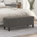 vidaXL Banca, gri închis, 100x35x41 cm, catifea GartenMobel Dekor (349422)