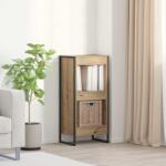 vidaXL Dulap pentru carti Stejar artizanal 80 x 30 x 155 cm GartenMobel Dekor (886365) Biblioteca