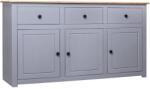 vidaXL Servanta, gri, 135 x 40 x 80 cm, lemn masiv pin, gama Panama GartenMobel Dekor (282704) Comoda