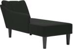 vidaXL Sezlong cu cotiera dreapta catifea neagra GartenMobel Dekor (4009797)