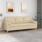 vidaXL Canapea cu 3 locuri cu pernute, crem, 180 cm, textil GartenMobel Dekor (3200792) Canapea