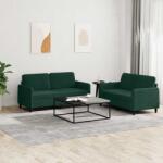vidaXL Set canapele, 2 piese, verde închis, catifea GartenMobel Dekor (3201976) Canapea