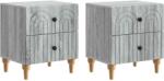 vidaXL Set 2 noptiere Sonoma gri cu 4 sertare, 43 x 34, 5 x 48 cm (894078)