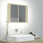 vidaXL Dulap de baie cu oglinda si LED, stejar sonoma, 60x12x45 acril GartenMobel Dekor (804959)