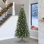 vidaXL Brad de Craciun artificial cu 300 LED Verde 240 cm PE si PVC GartenMobel Dekor (3397382)